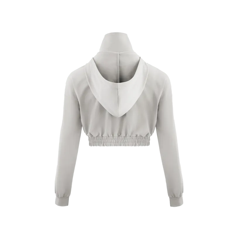 LDVK WAIST CROPPED COAT (LIGHT GRAY)