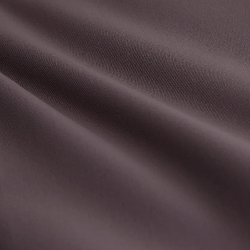 LDVK V-NECK CROPPED TOP (DARK BROWN)