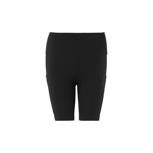 RIBBED BIKER SHORT (BLACK)