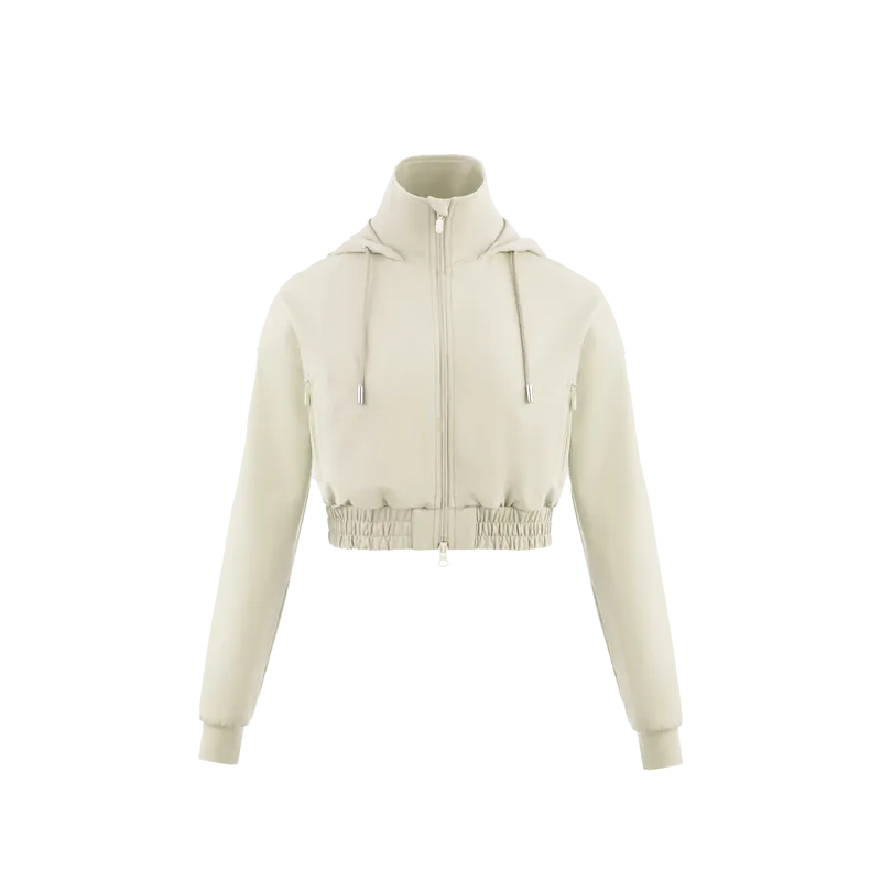 WAIST CROPPED COAT (LIGHT BEIGE)