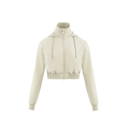 WAIST CROPPED COAT (LIGHT BEIGE)