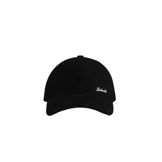 LUDOVIK SIGNATURE LOGO VINTAGE CAP (BLACK)
