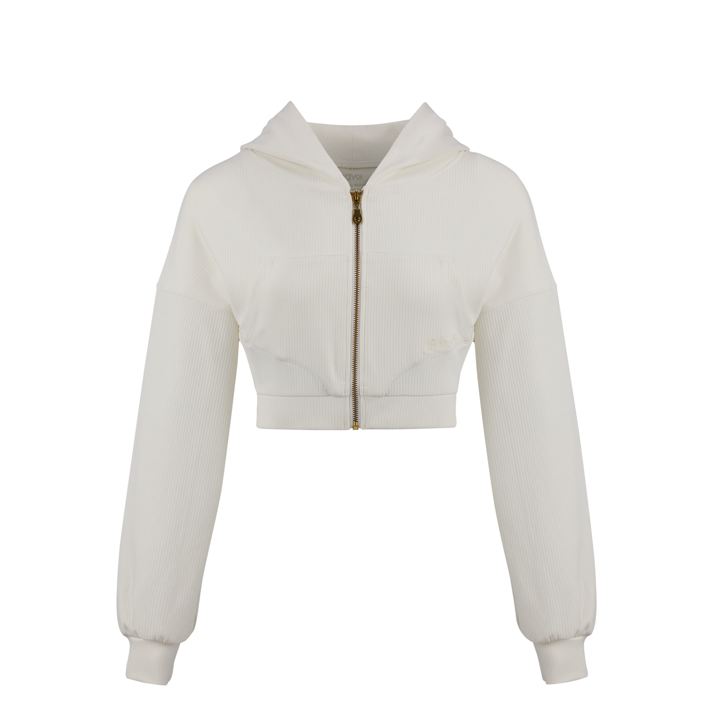 RIBBED CROPPED JACKET (WHITE)