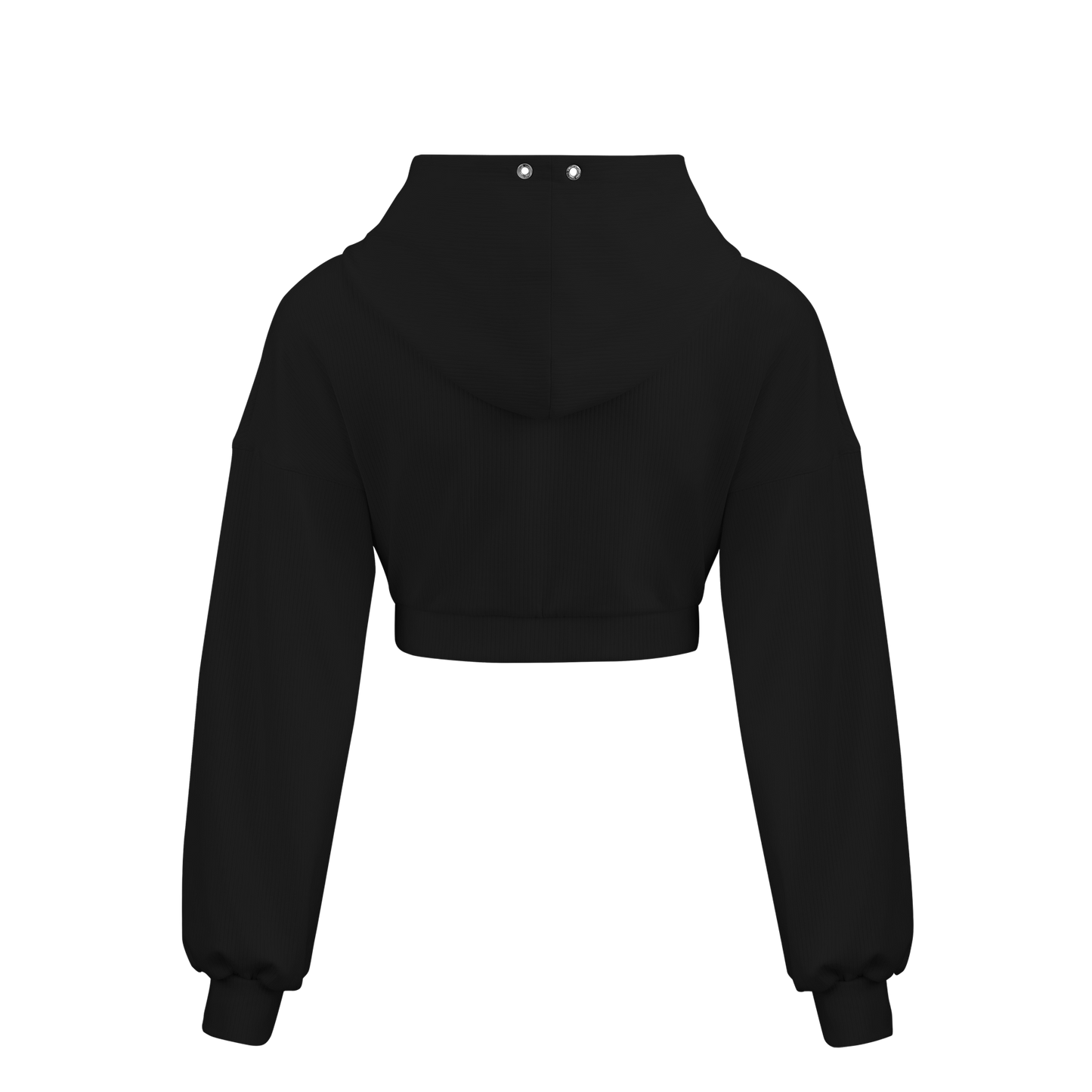 RIBBED CROPPED JACKET (BLACK)