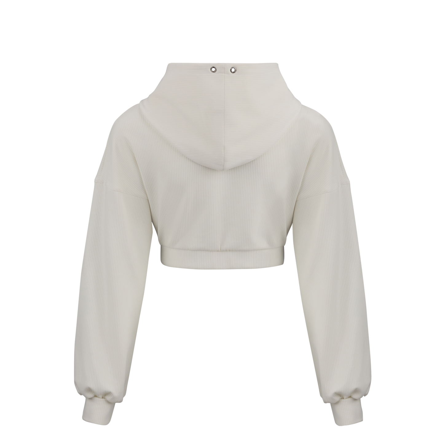 RIBBED CROPPED JACKET (WHITE)