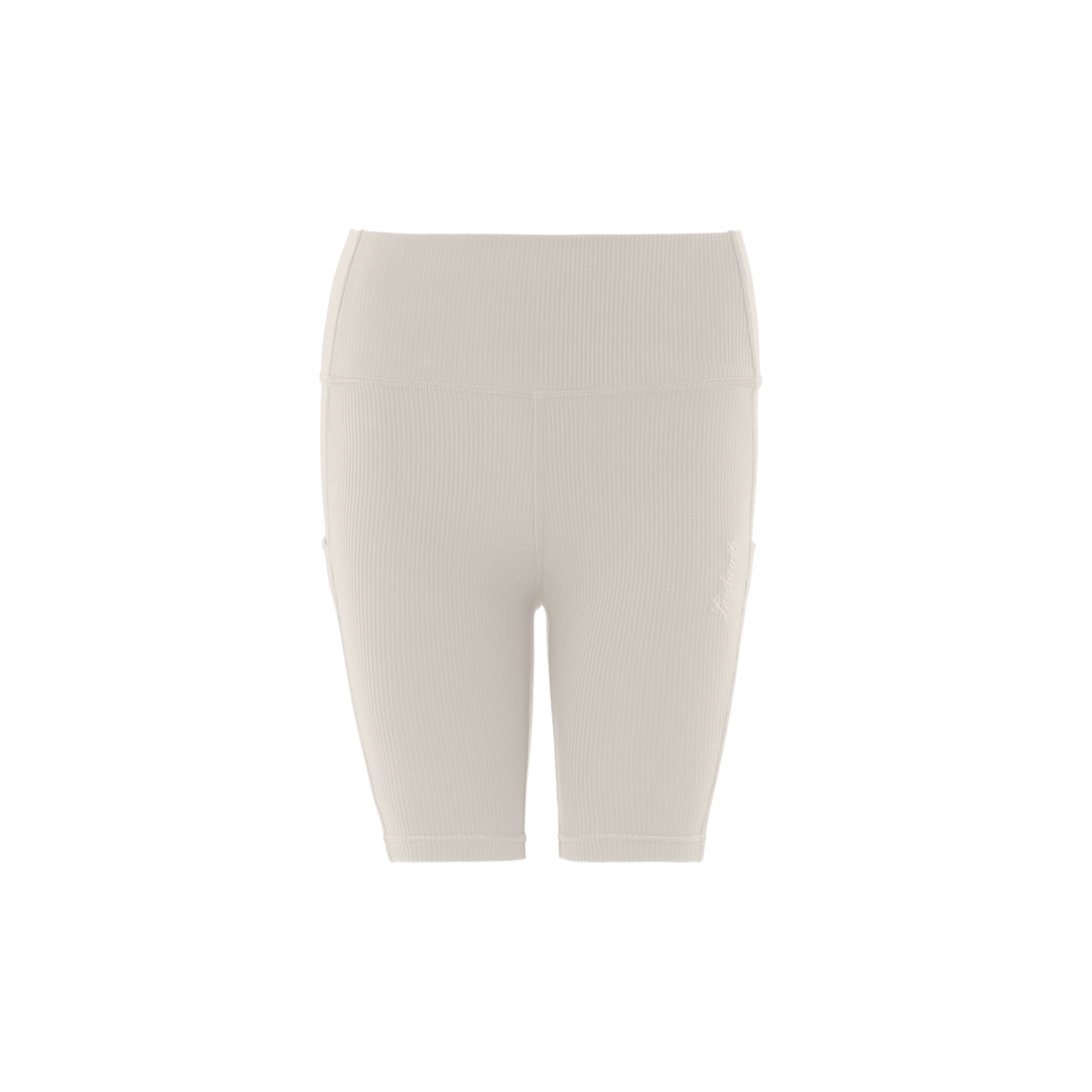 RIBBED BIKER SHORT (BEIGE)