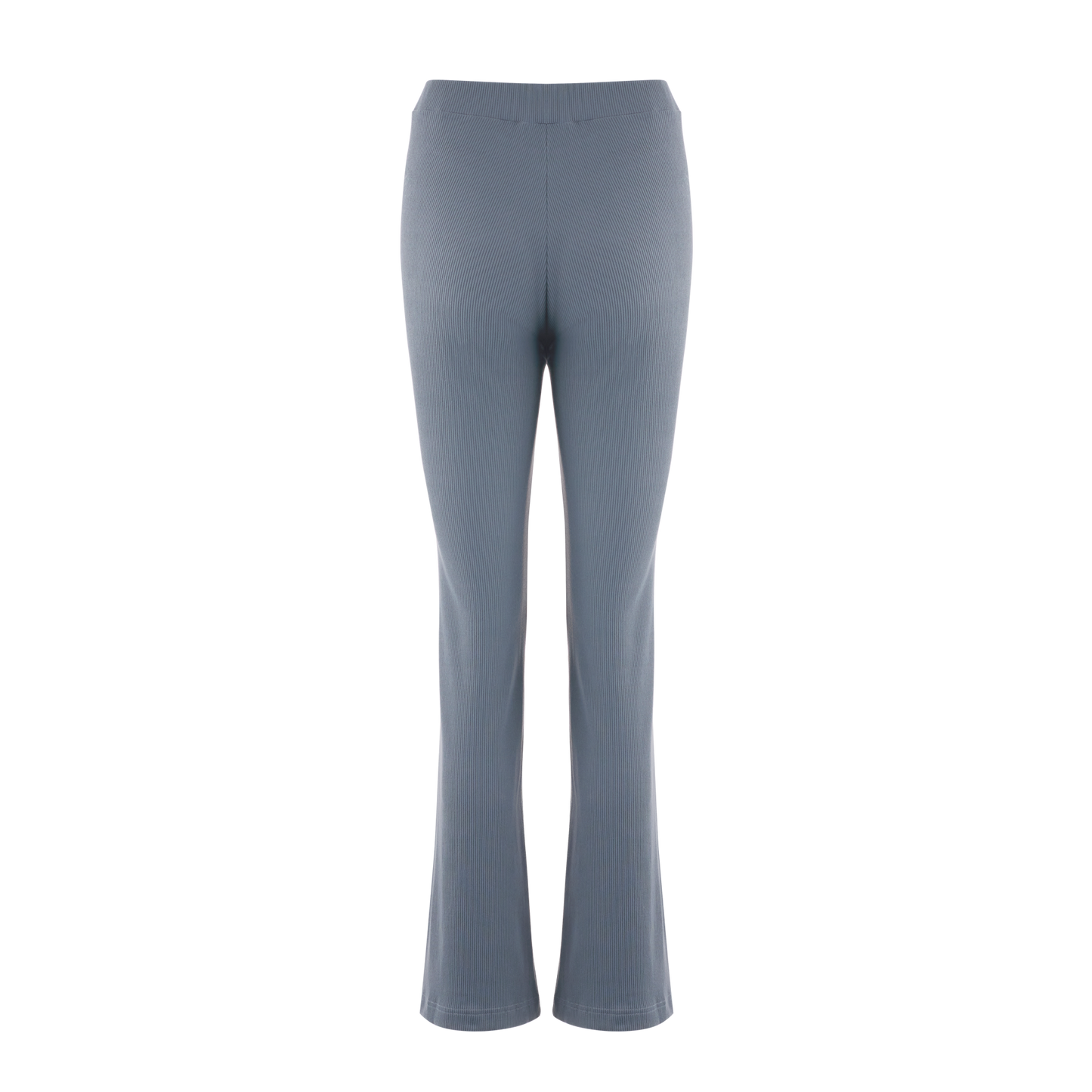 RIBBED BELL-BOTTOM PANTS (LIGHT BLUE)