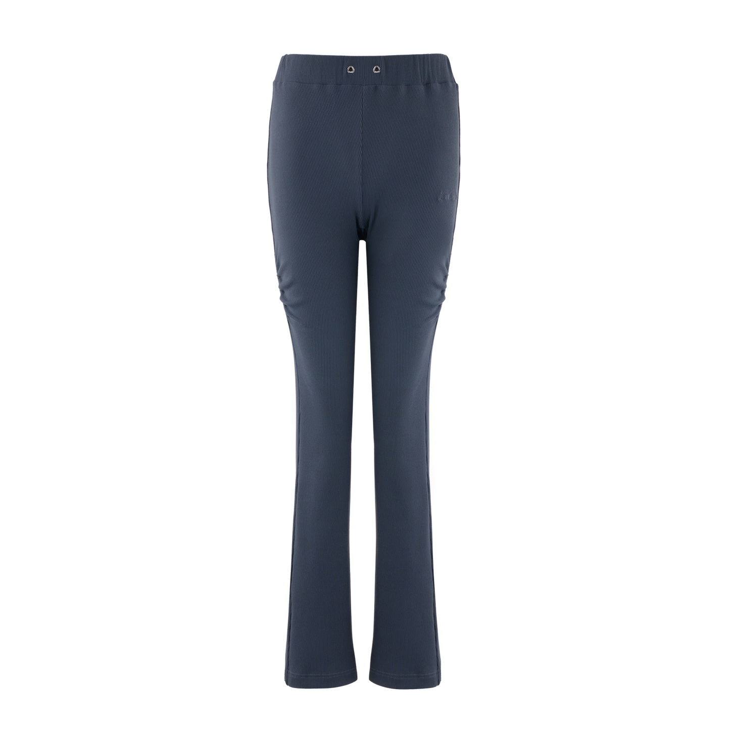 RIBBED BELL-BOTTOM PANTS (DARK BLUE)