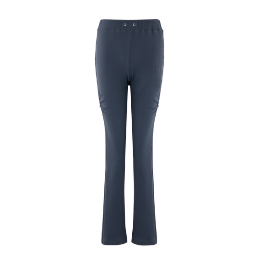 RIBBED BELL-BOTTOM PANTS (DARK BLUE)