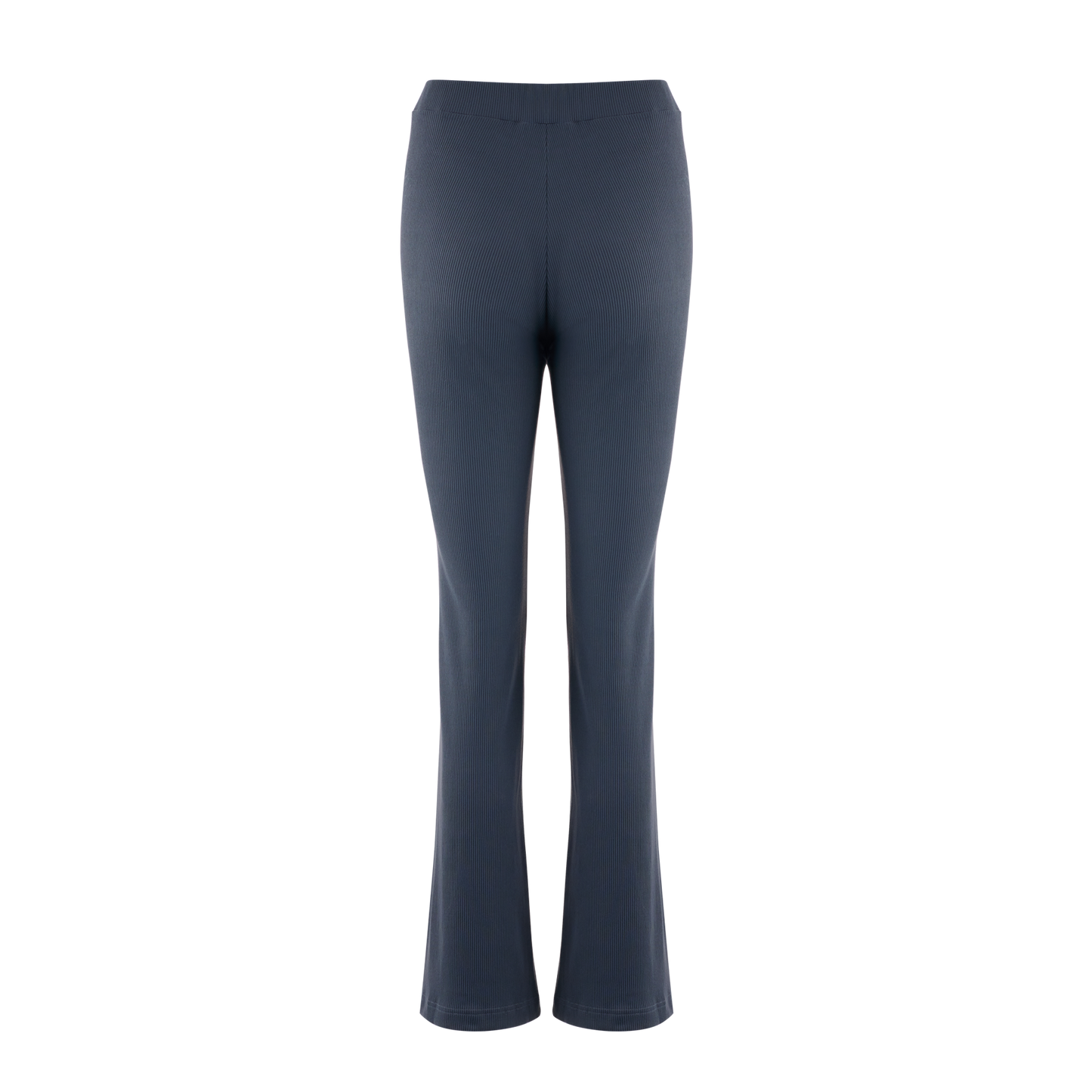 RIBBED BELL-BOTTOM PANTS (DARK BLUE)